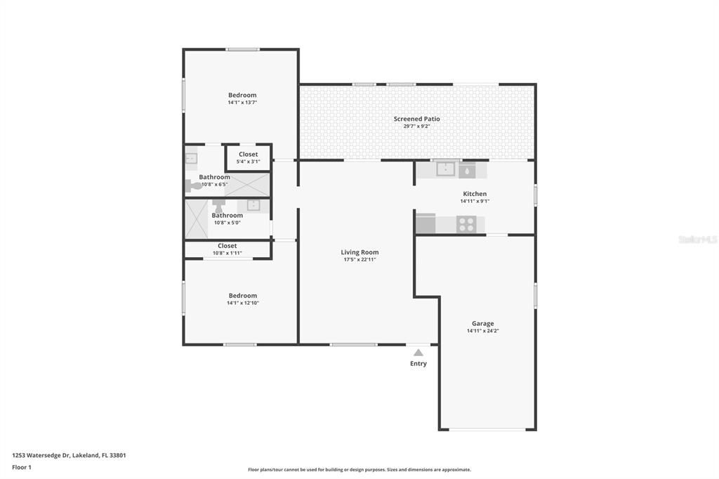 На продажу: $279,900 (2 спален, 2 ванн, 1380 Квадратных фут)