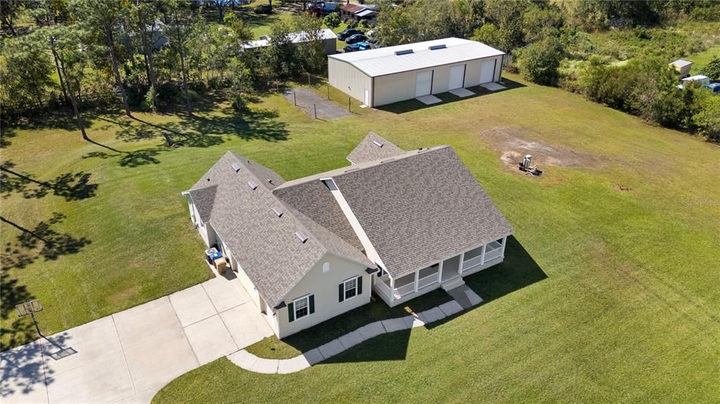 aerial view of property