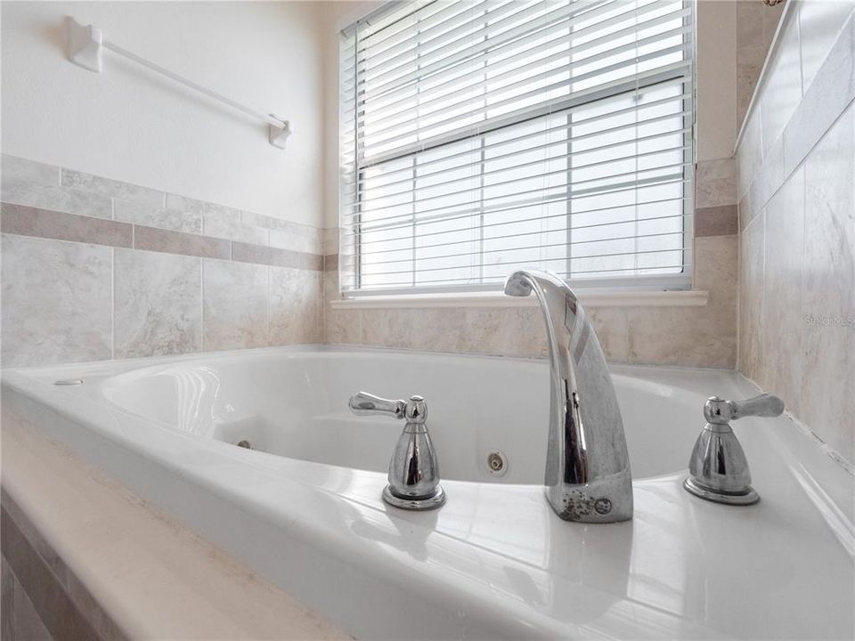 jJacuzzi tub in master bathroom