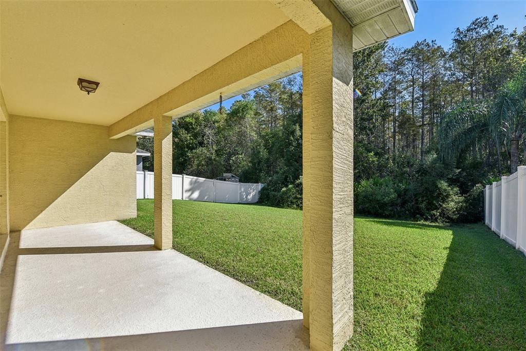 Covered Lanai with Private Backyard backing to Conservation