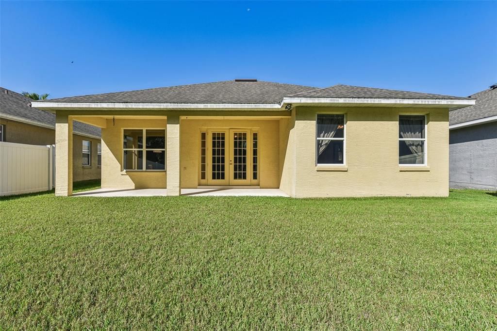 Covered Lanai with Private Backyard backing to Conservation