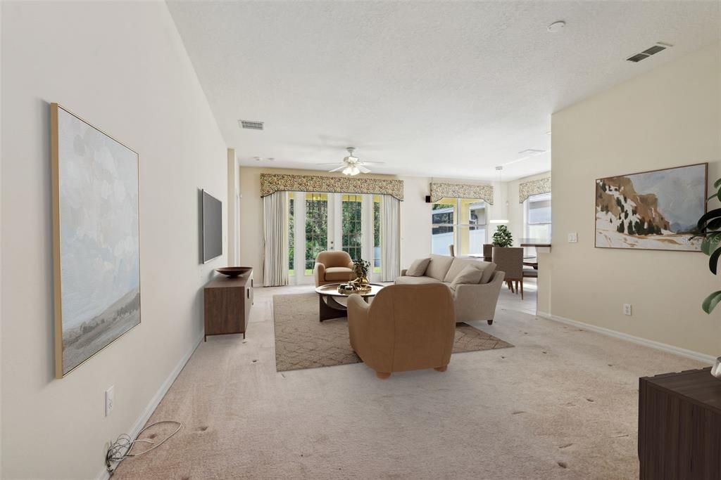 Open Floorplan, Large Main Living Area, High Ceilings and Lots of Natural Light