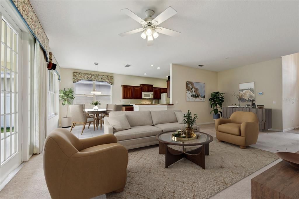 Open Floorplan, Large Main Living Area, High Ceilings and Lots of Natural Light