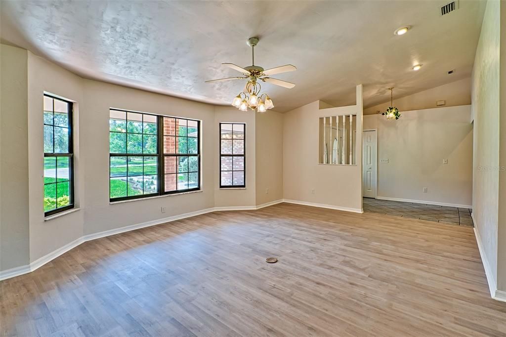 formal living room looks over front yard