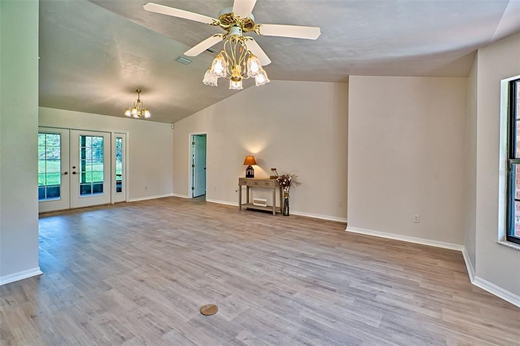 formal living & dining room with new LVP flooring