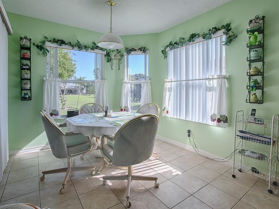 SUNNY DINING NOOK IN THE KITCHEN HAS A LOVELY VIEW