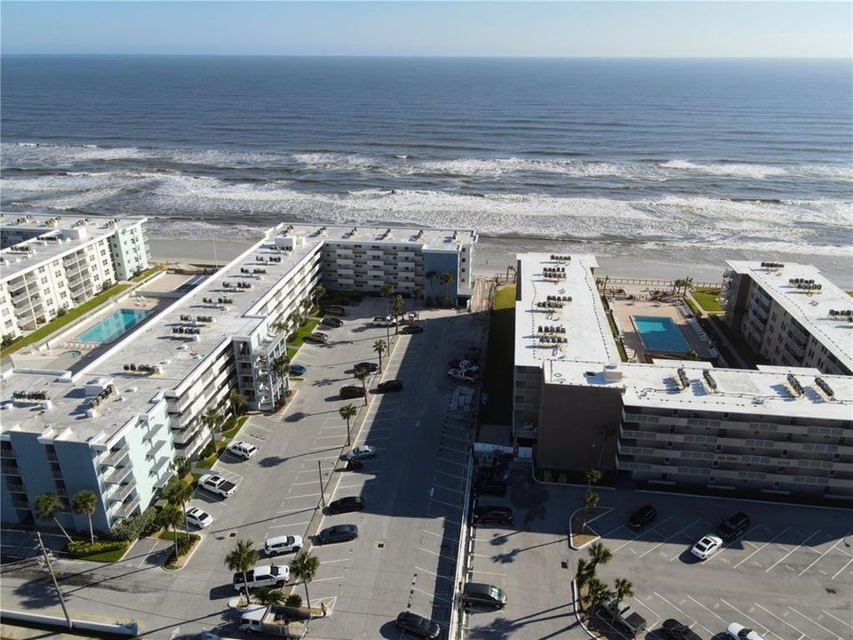 Condos and the Atlantic Ocean on the other side of S. Atlantic Avenue.