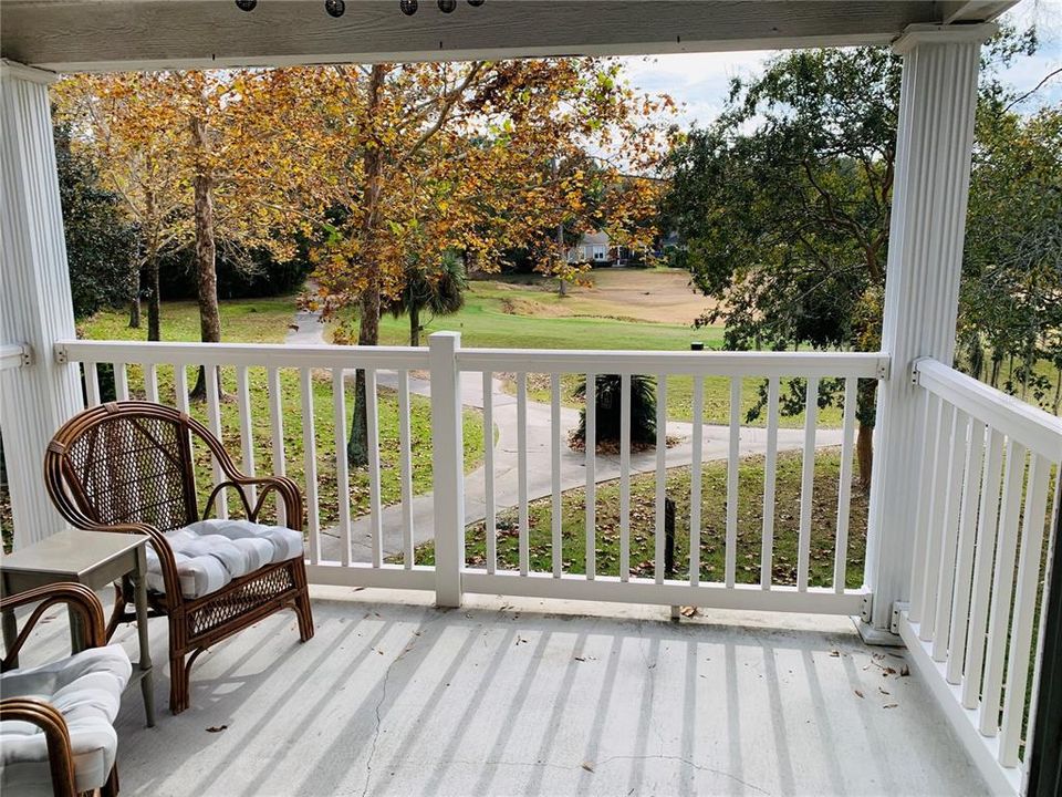 balcony overlooking golf course