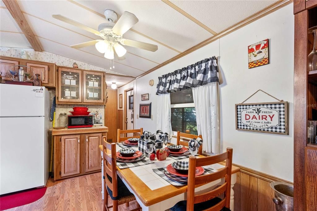 Open concept kitchen and living room.