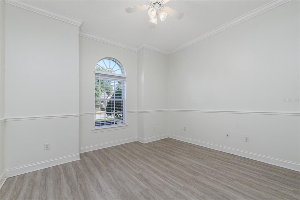 You'll love the trim work and high ceilings in the secondary bedroom.