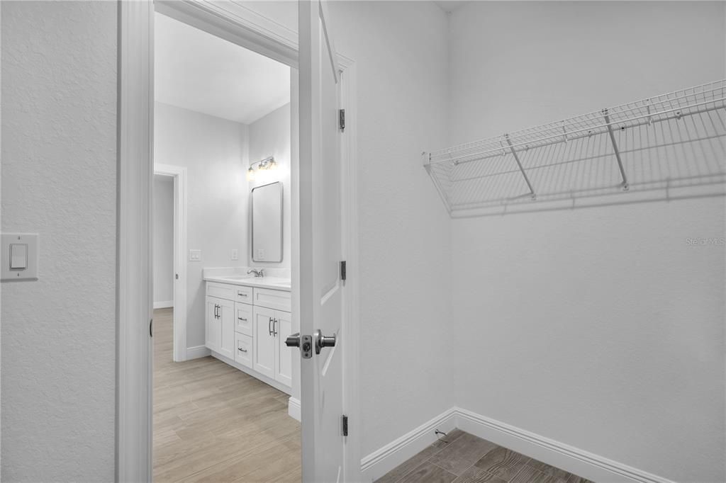 Walk Thru Closet From Laundry to Ensuite Bathroom