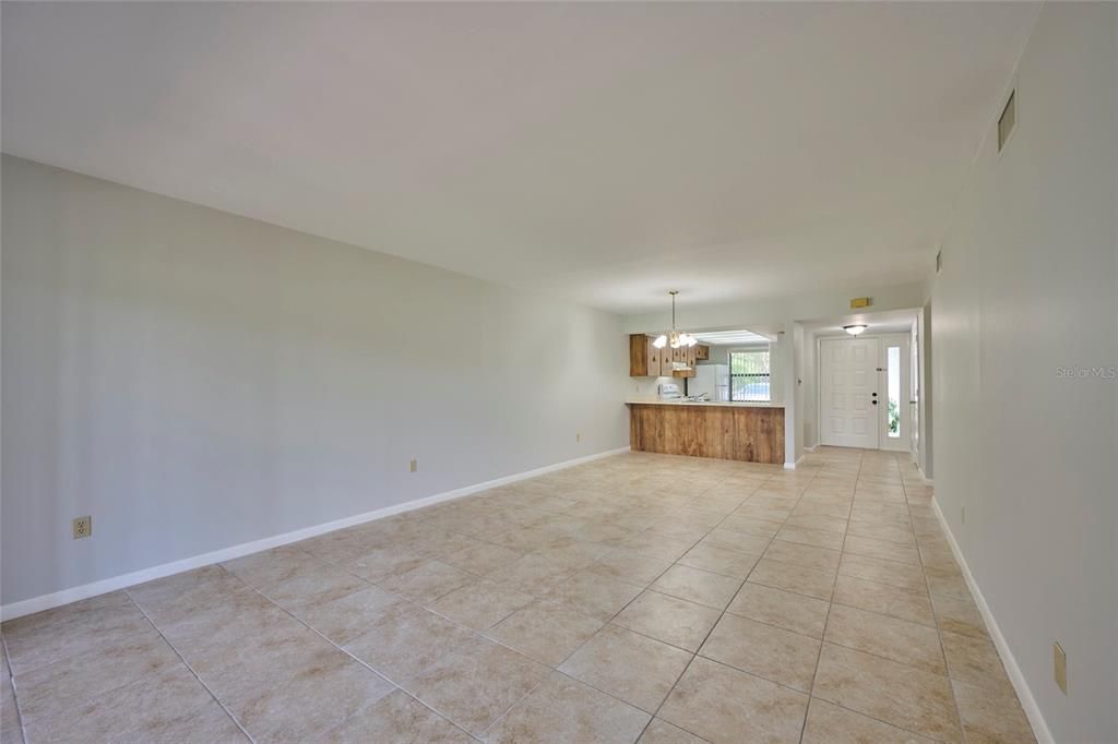 Living room/dining room blend seamlessly