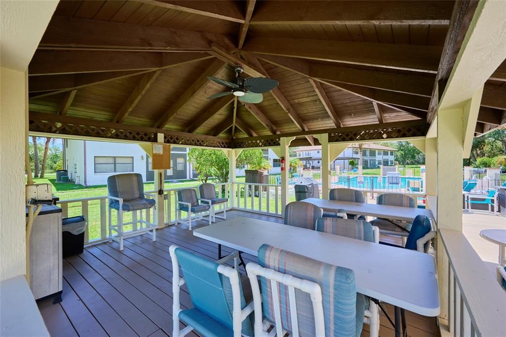 Gazebo is great for relaxing by the pool