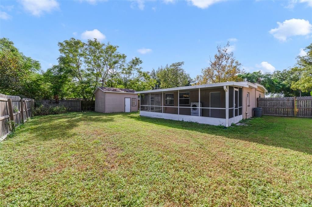 Large fully fenced backyard!