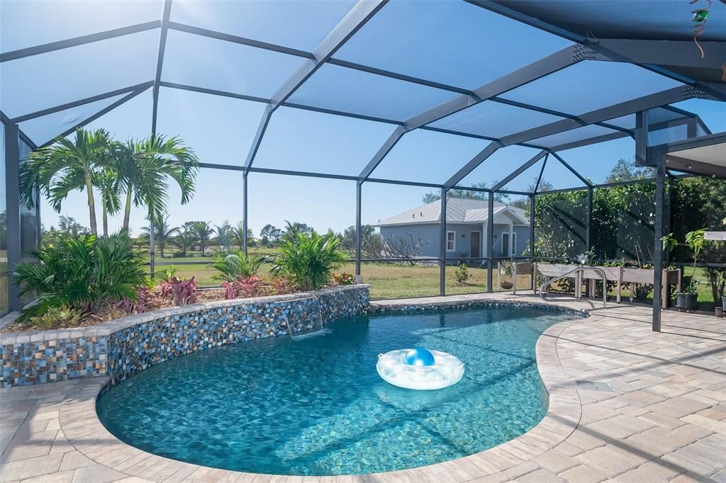 Large pool area with a view