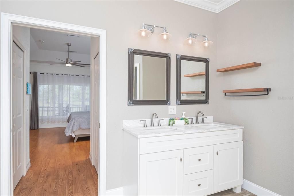 Master bathroom, double mirror and double sink