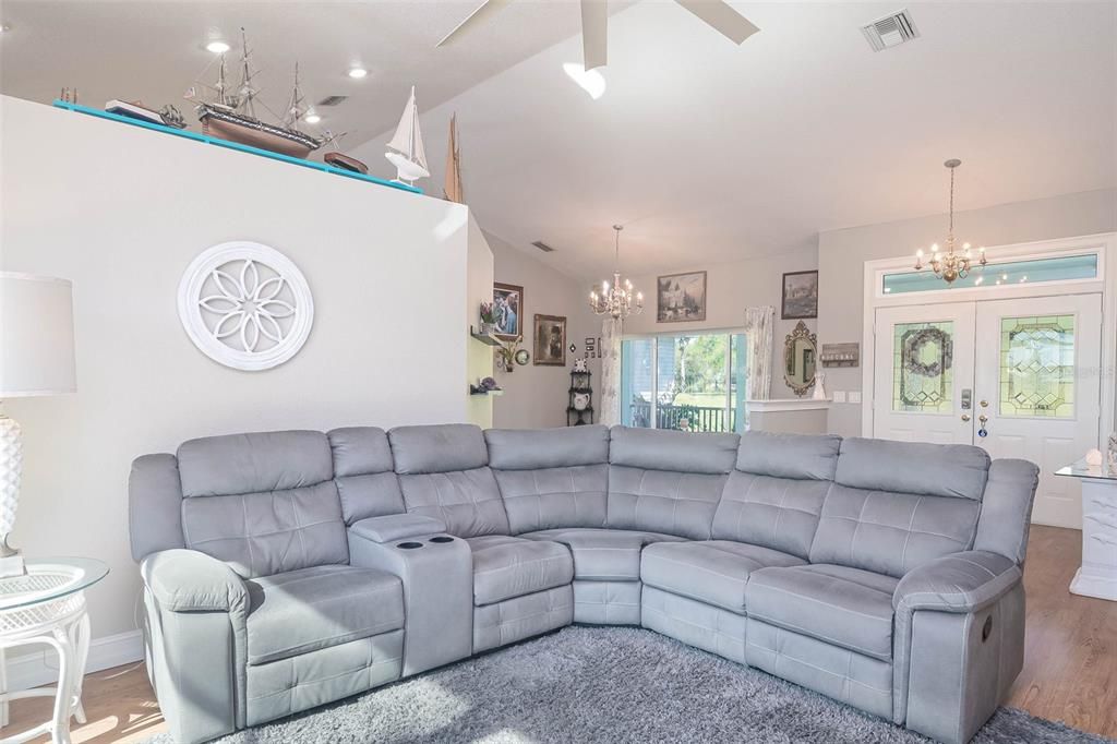 Living room off entryway of Main home