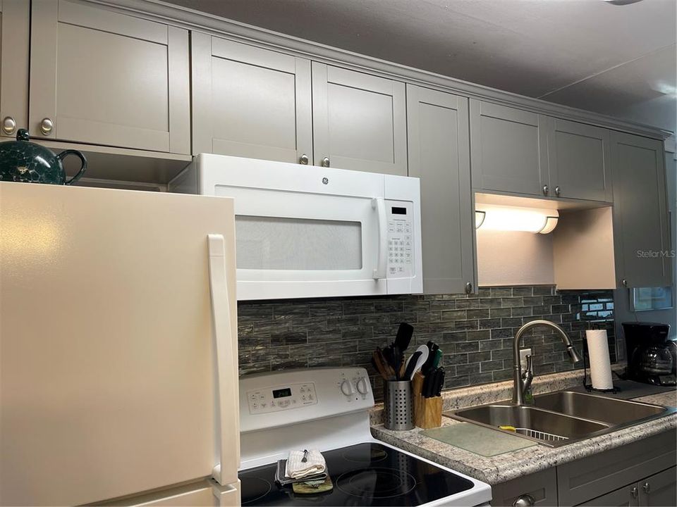 Kitchen cabinets have been updated