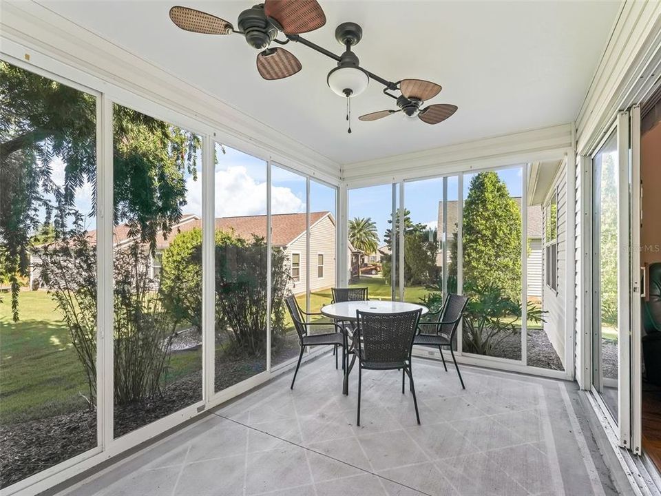 Florida Room with Glass Windows