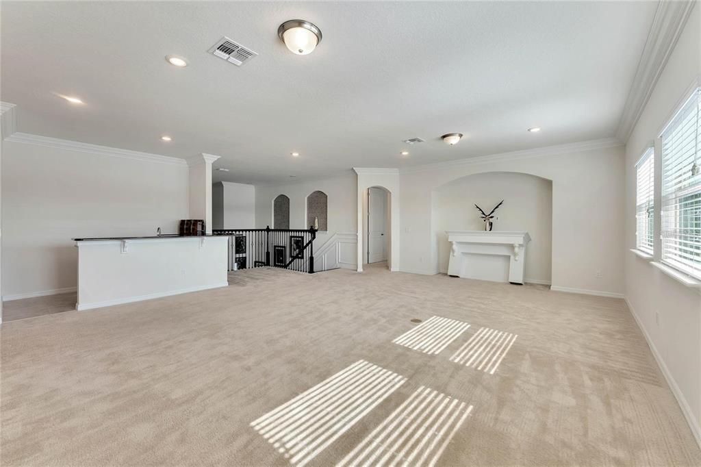 Loft with wet bar