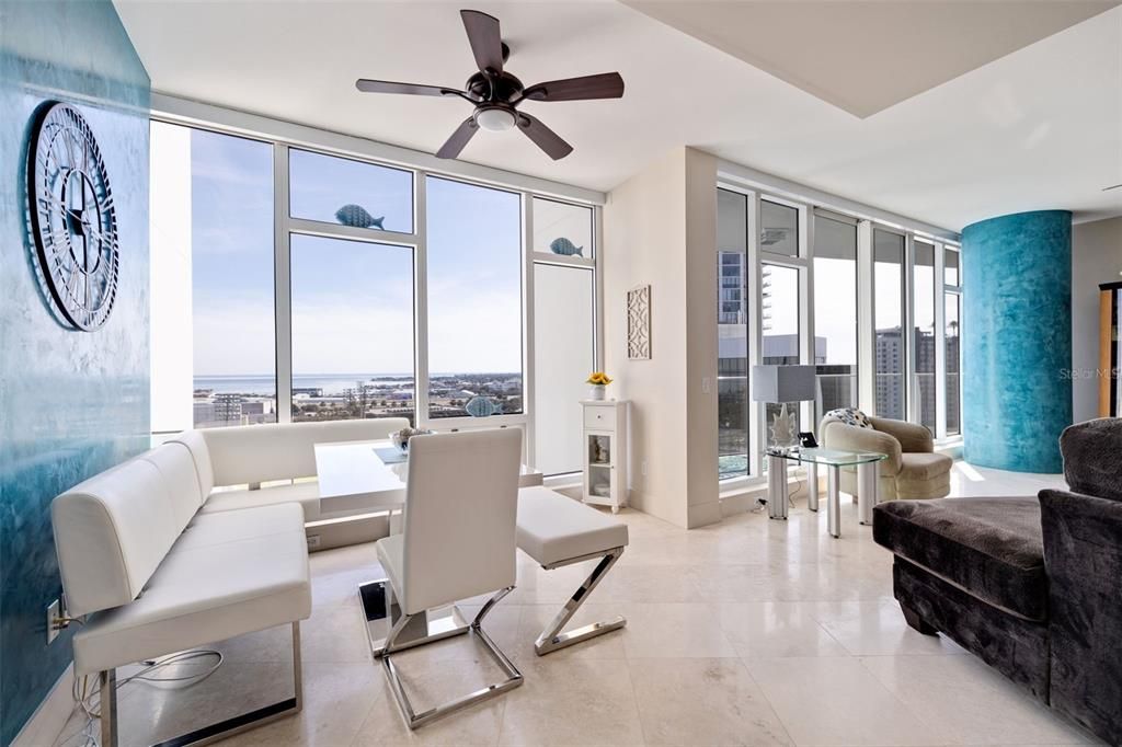 Second Dining area and living room