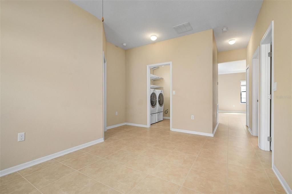 Media Room/ 4th bedroom w Laundry Room