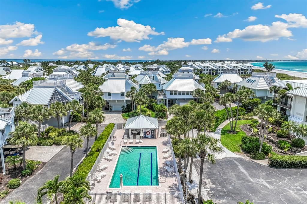 Community swimming pool with only a few golf cart spaces available for members! This translates to a quiet, uncrowded environment!