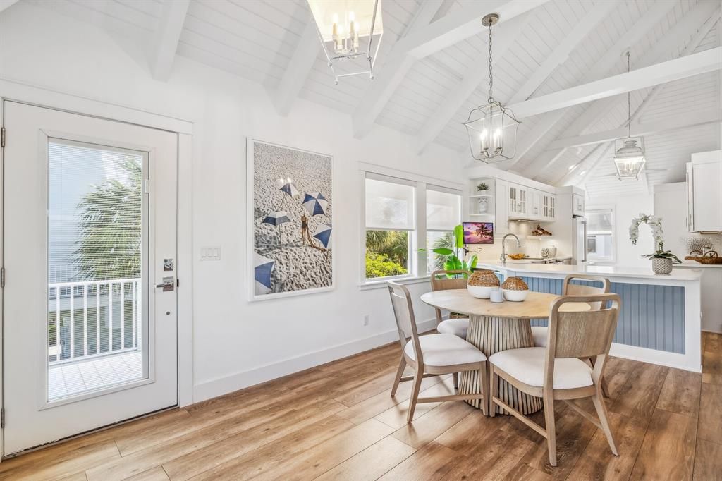 Entryway and dining area