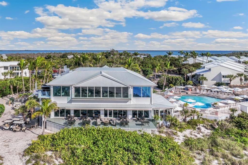 View of main club house looking East