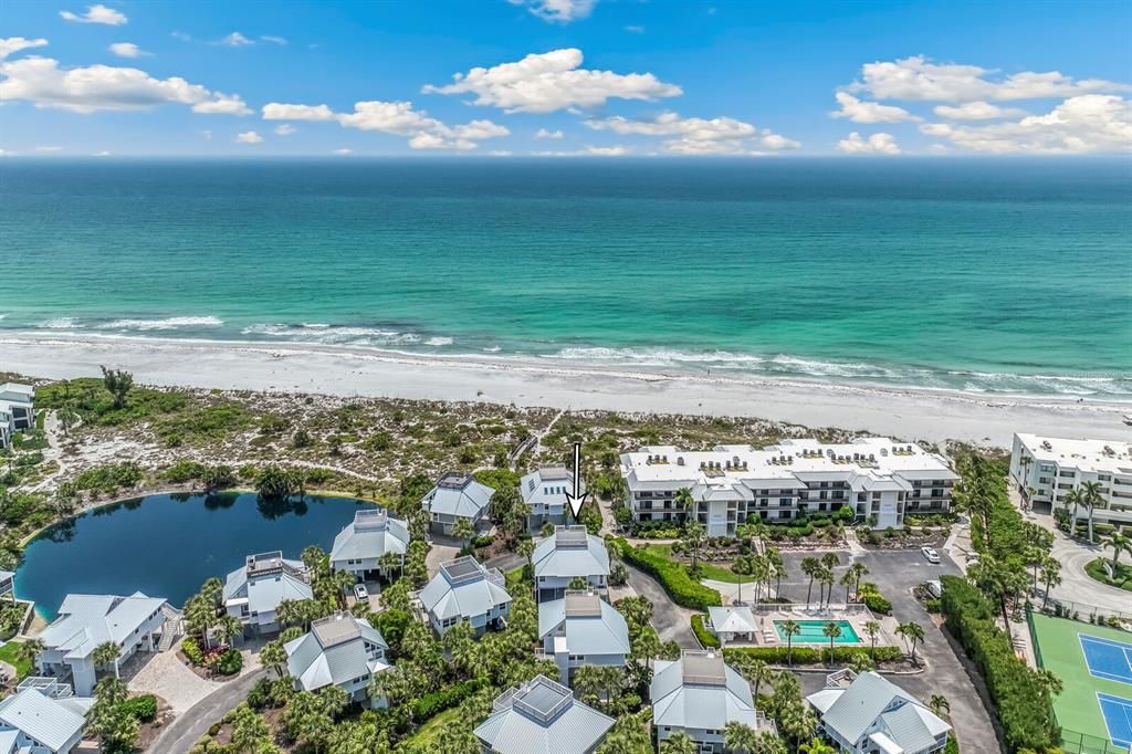 The beaches at the Boca Grande Club are STILL gorgeous! Village Home 41 also looks over the north community swimming pool.