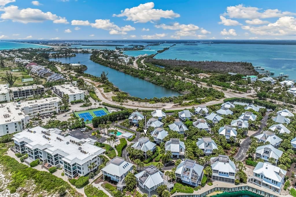 Aerial view looking north on Gasparilla Island