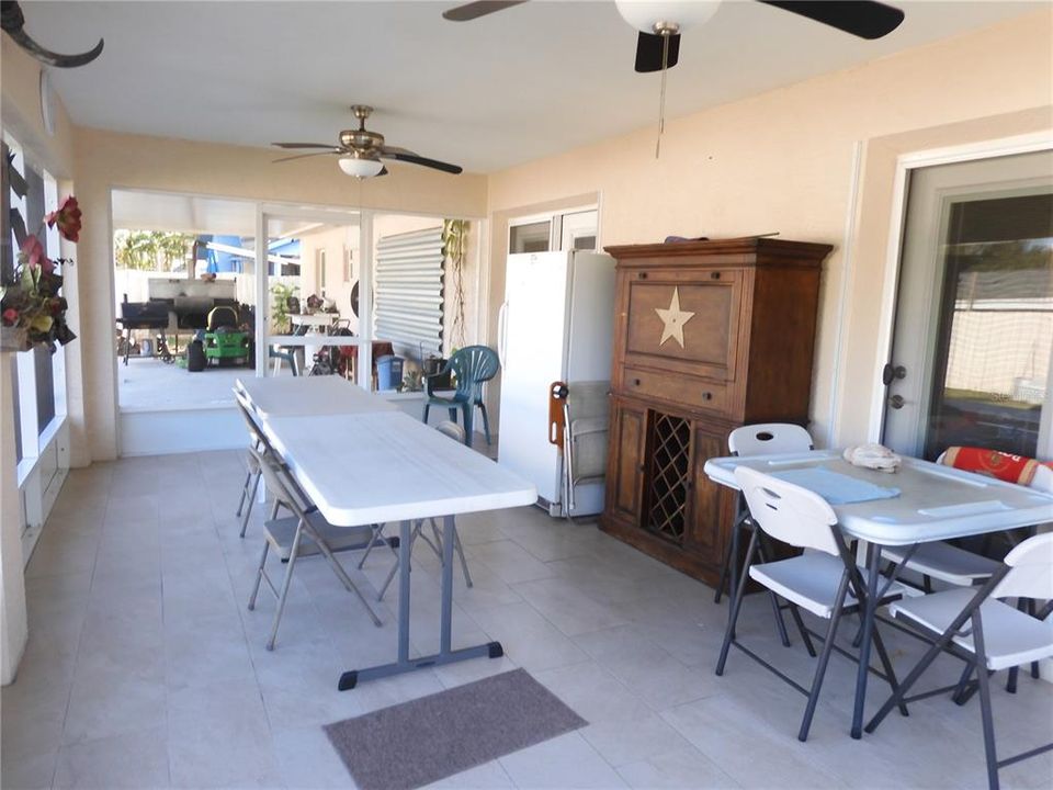 Huge screened porch plus open porch!