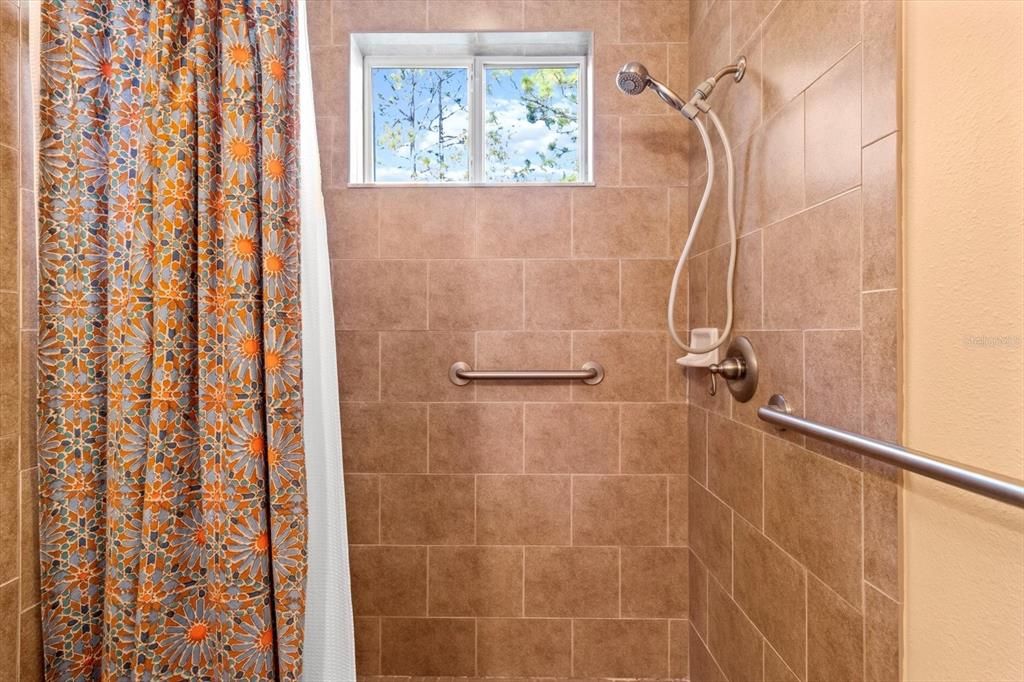 Handicapped accessible shower in Suite #2