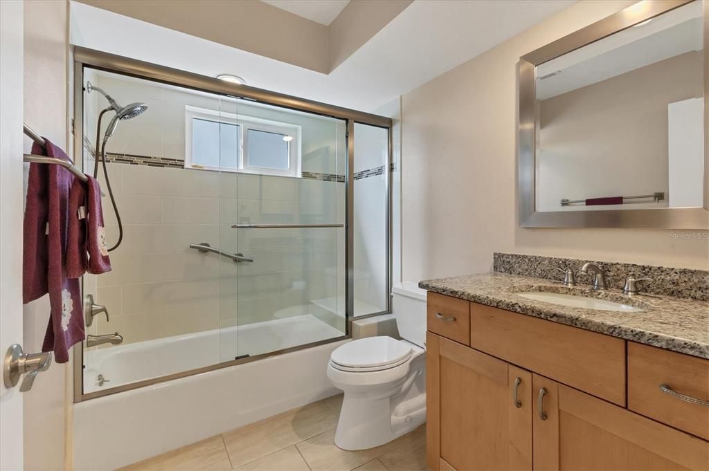 Guest Bath W/ glass doors & granite counters