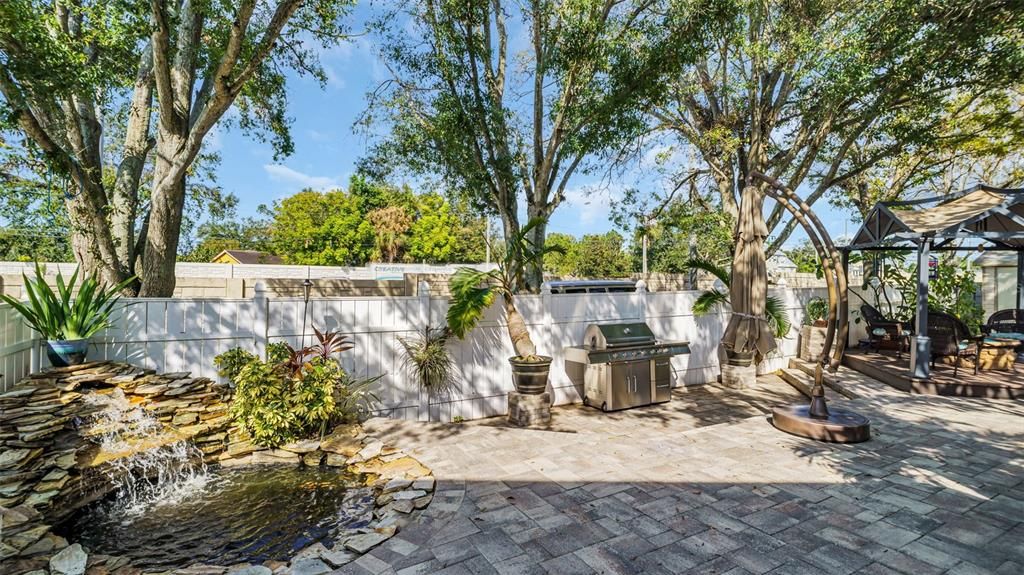 Waterfall Pond #1/Patio/Pergola/Shed