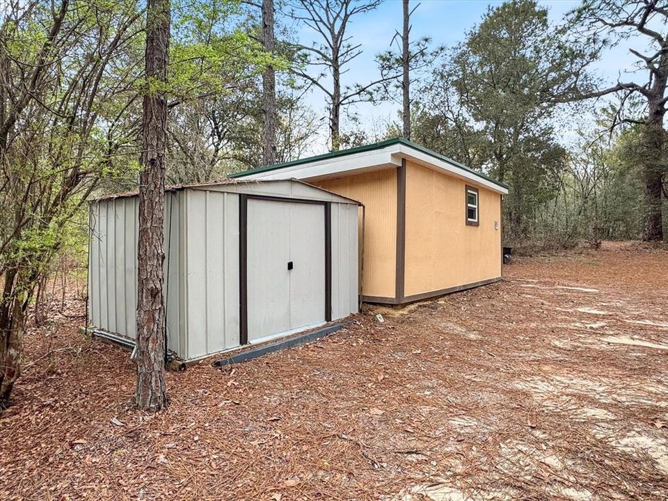 Another workshop and a storage shed