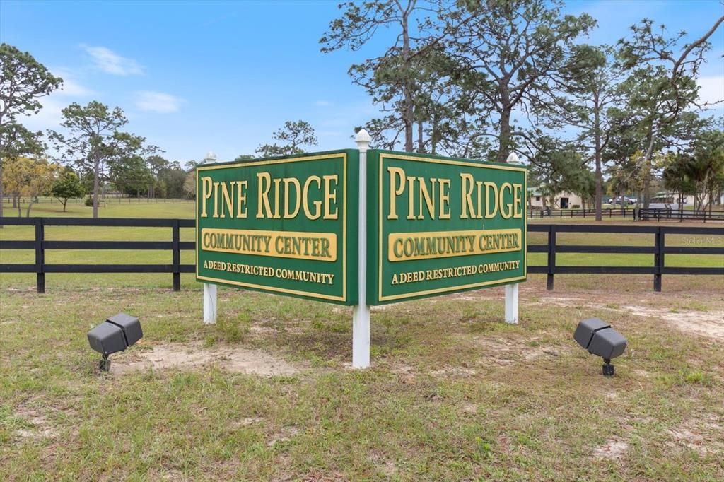 Welcome to Pine Ridge Estates Equestrian Community