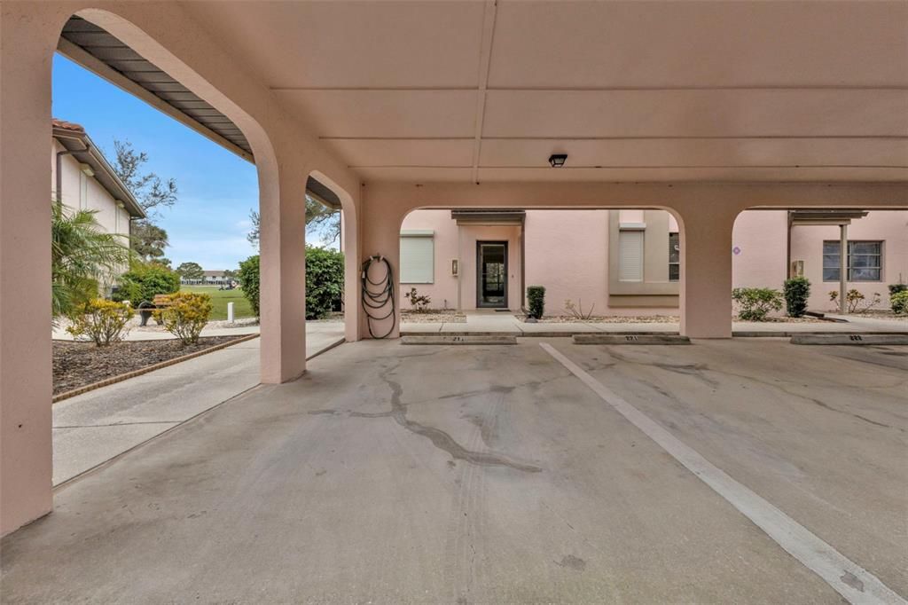 Carport at front door