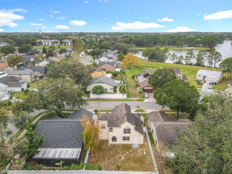 Arial View of Back Yard