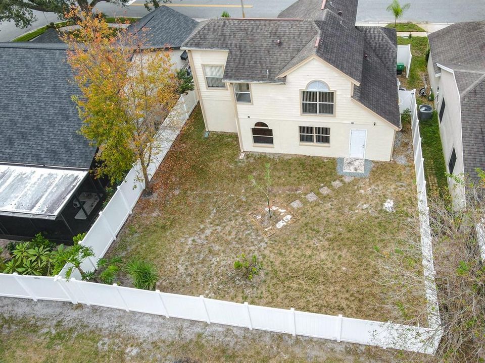 Arial View of Backyard