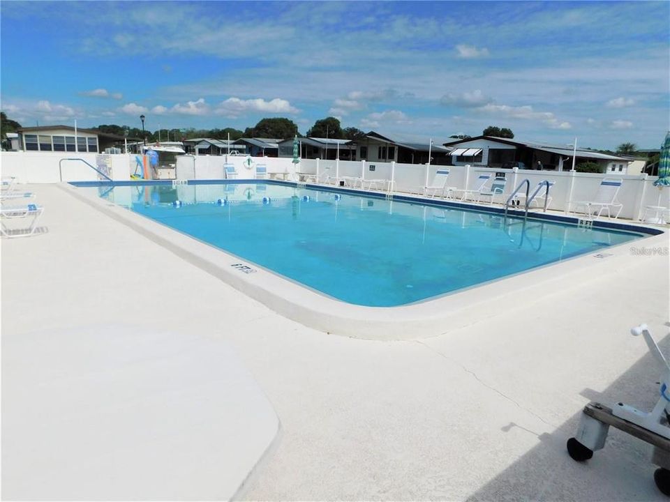 Community heated pool area.