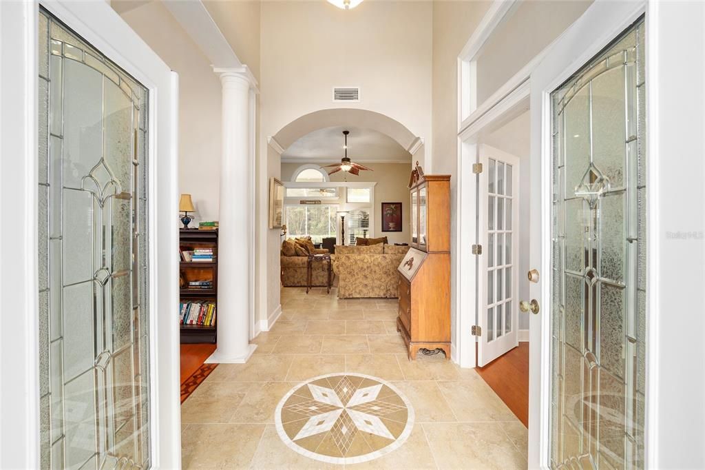 15ft ceilings in foyer