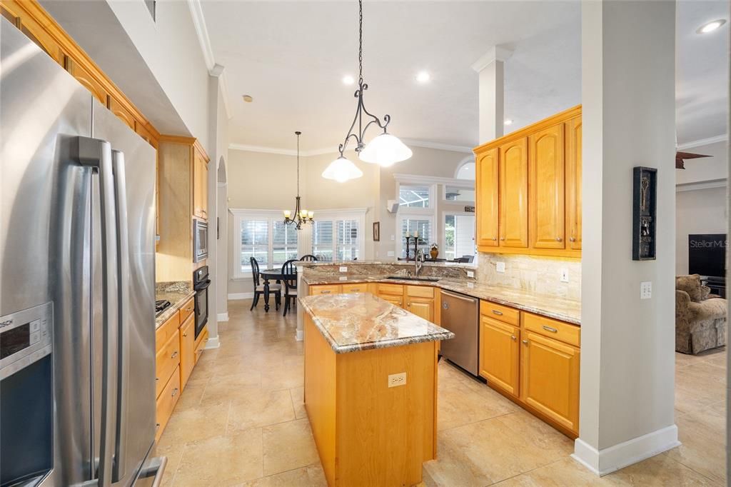 Kitchen looking into breakfast nook