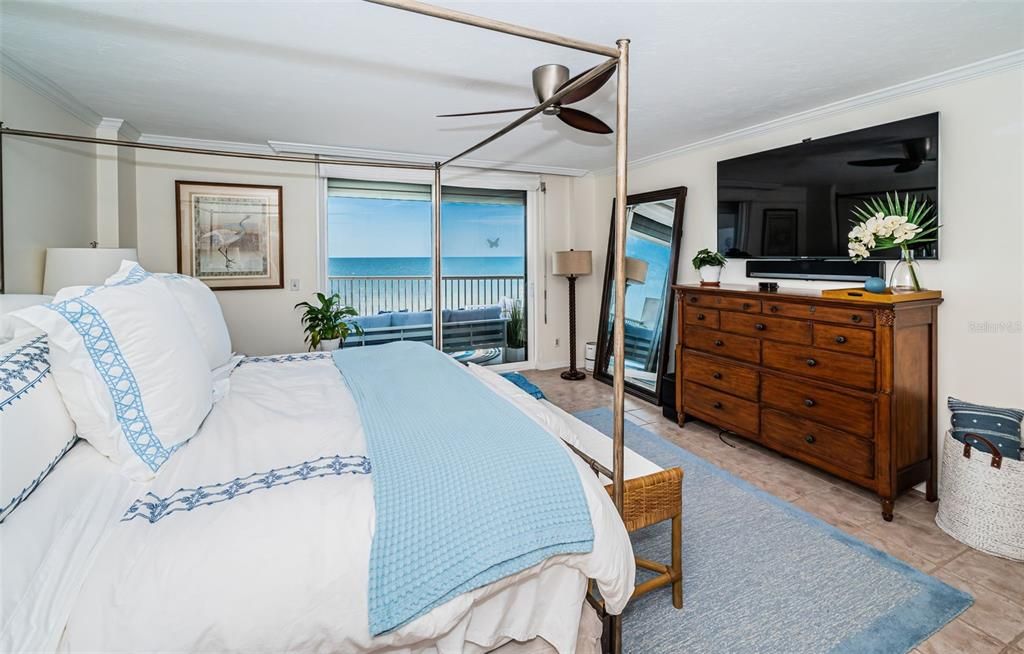 Sun Filled Primary Bedroom / Suite with Direct Gulf front Views