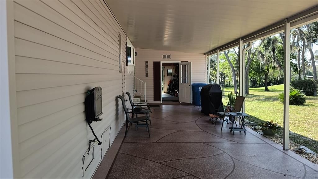 Carport is a great hang out space with friends and family.