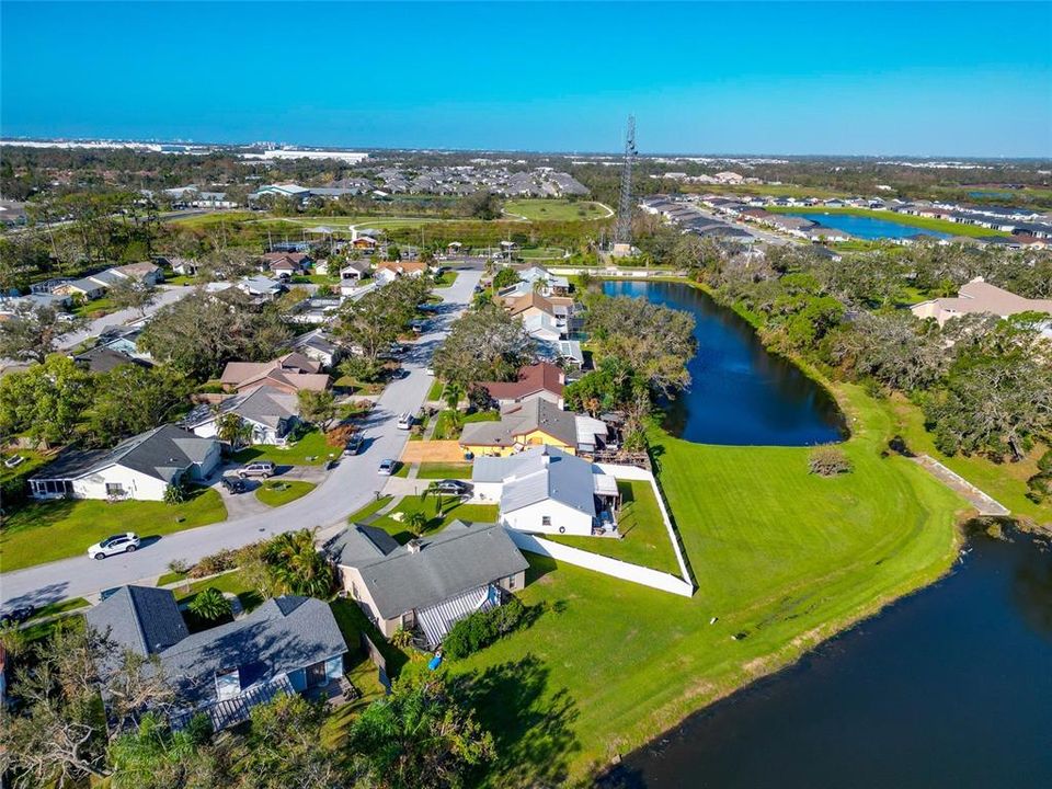 neighborhood with lakes