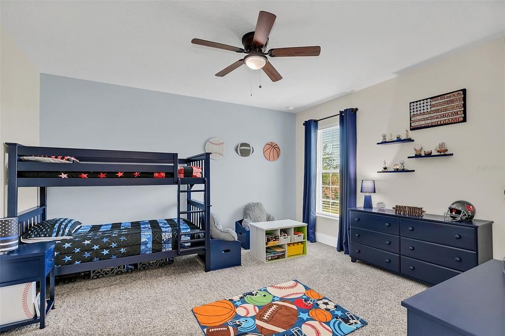 Bedroom 4  with Walk-In Closets