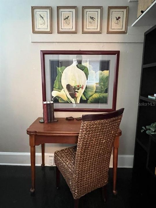 Office Alcove with Desk and Shelves