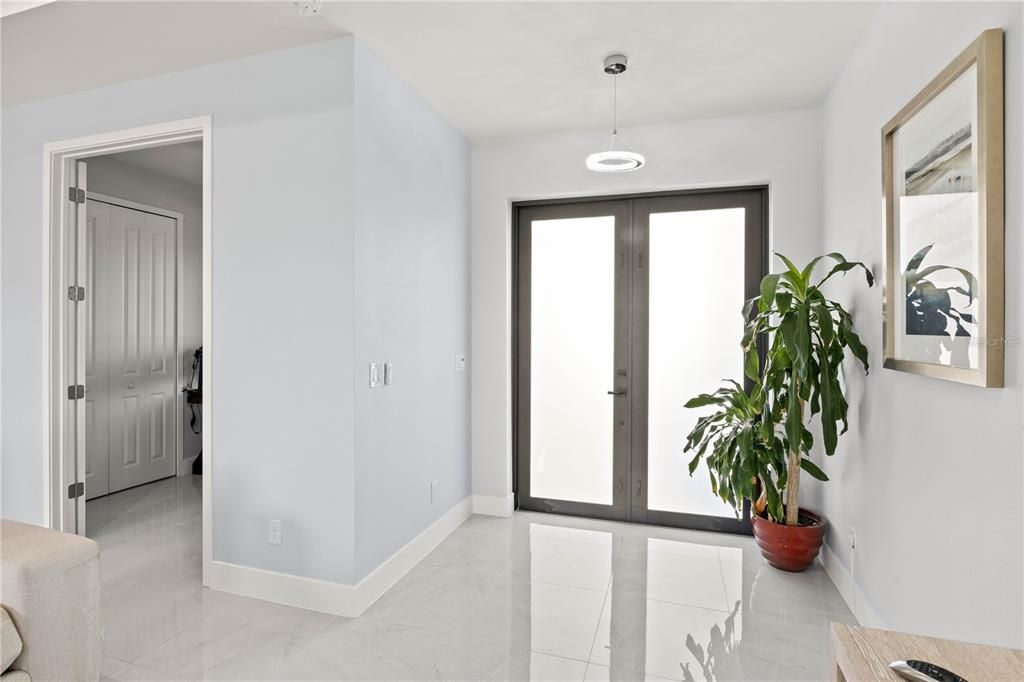 Foyer with french doors