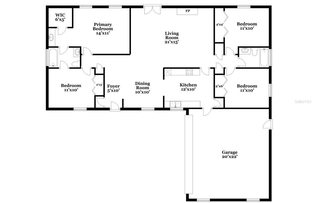 For Rent: $2,210 (4 beds, 2 baths, 1512 Square Feet)